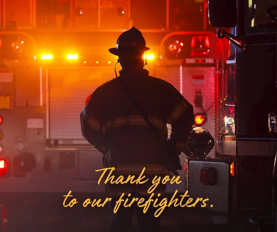 Thank You To Volunteer Firefighters. 