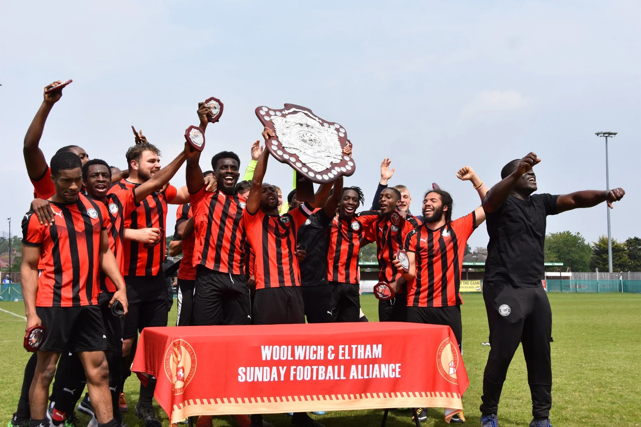 Under The Radar lift the Dewar Shield after a penalties win over The Oddfellows Arms