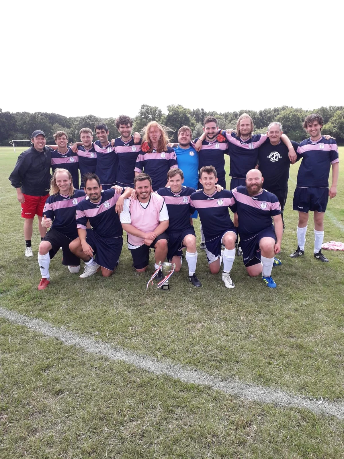 AFC Sporting Greenwich, winners of the A&H International Cup, first trophy of the 2019/20 season after beating the Referees on Penalties.