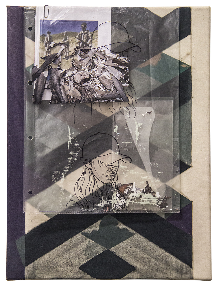 "boarderline picture" - 30 x 40 cm, mixed media on canvas, 2015 (with nana mandl )