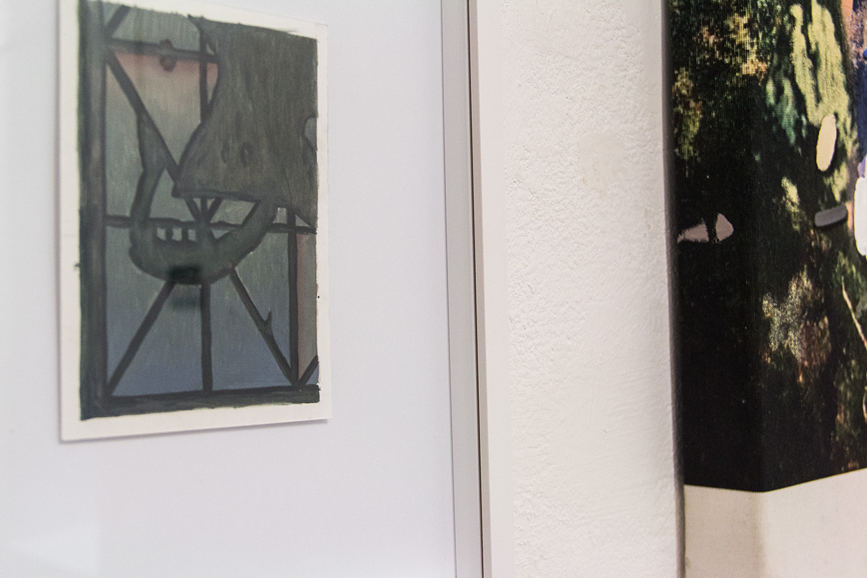 detail from: "untitled" - 10,5 x 14,8 cm, oil on paper, framed, 2015