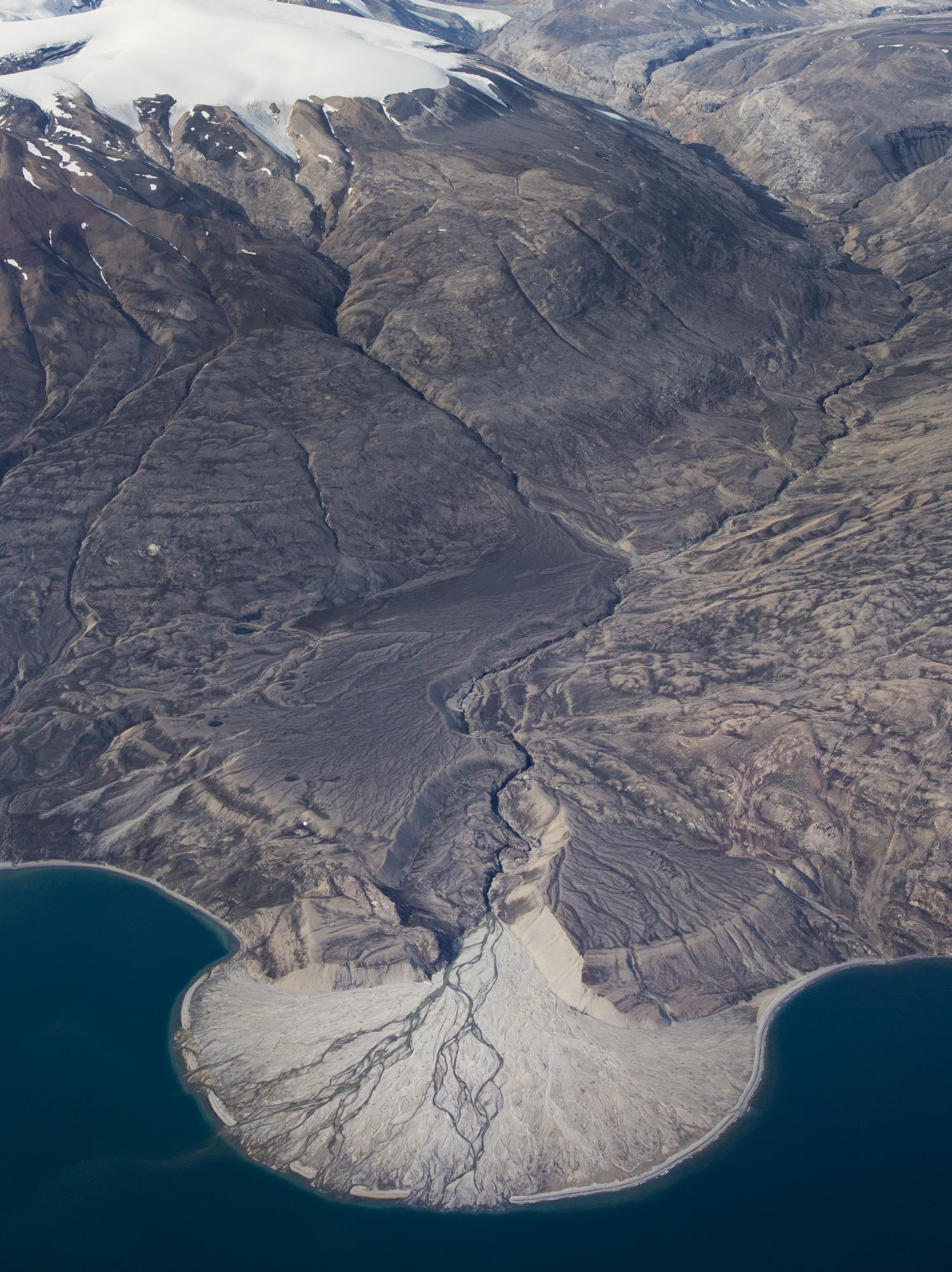 The study system during the last two years. The delta plain, the hinterlands and the surrounding ocean @Nikolaj Krog Larsen.