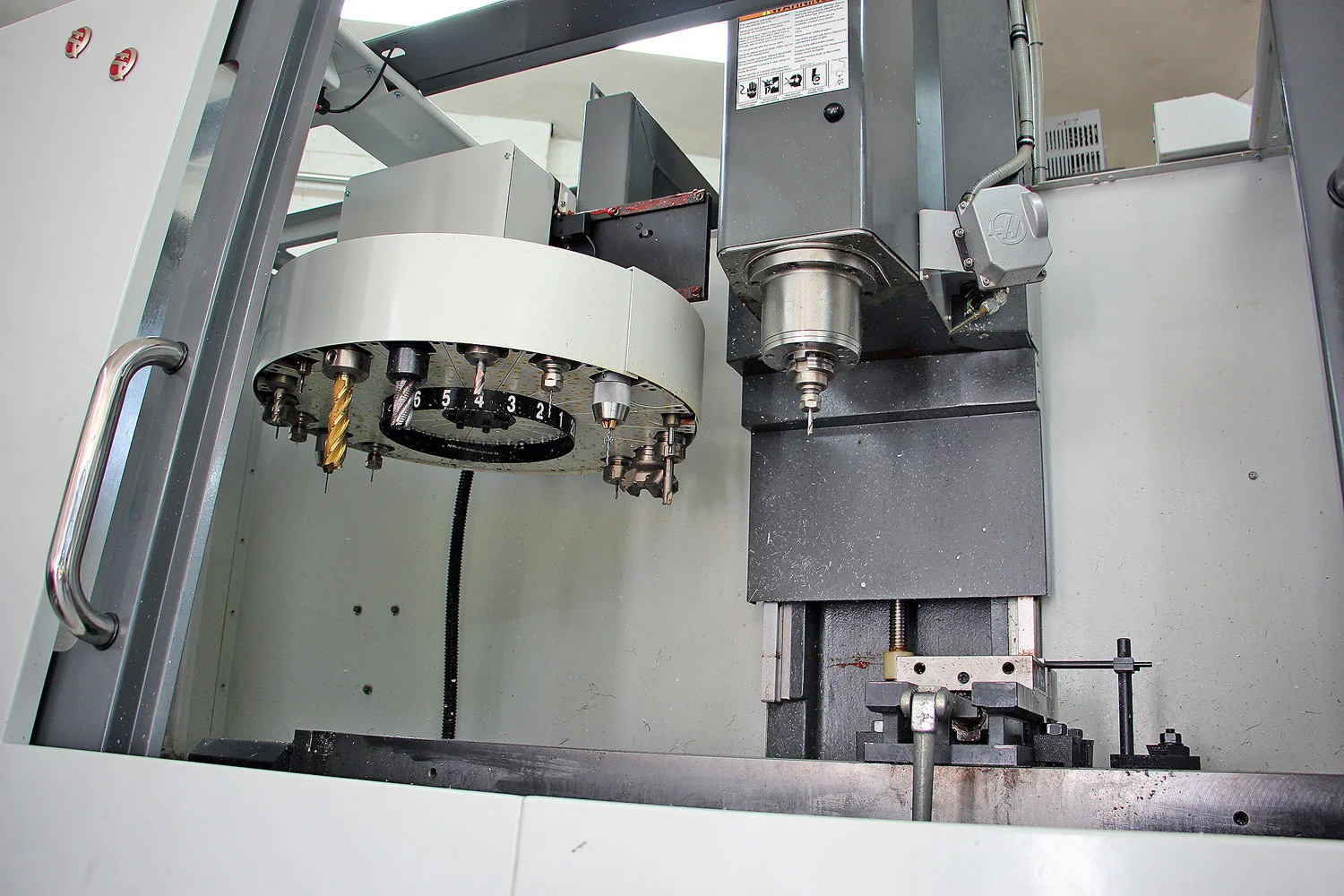 inside CNC machine