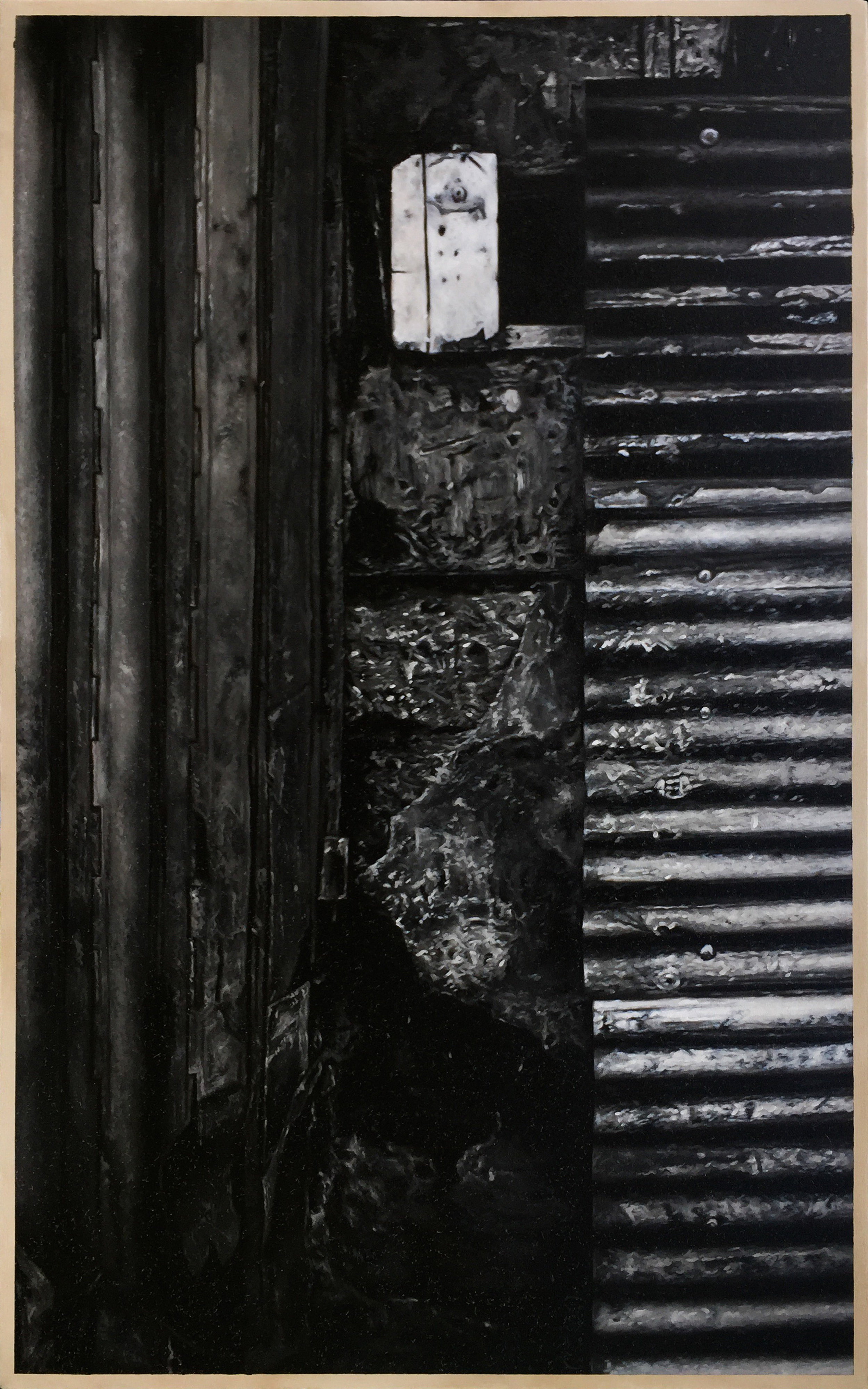 席康・森尼斯 _ Ciron Señeres〈混凝土版,金屬地板|Concrete sheet, metal ground〉,油彩於畫布|oil on canvas,160 cmx100 cm _ 63.0 in x 39.4 in,2019.jpg