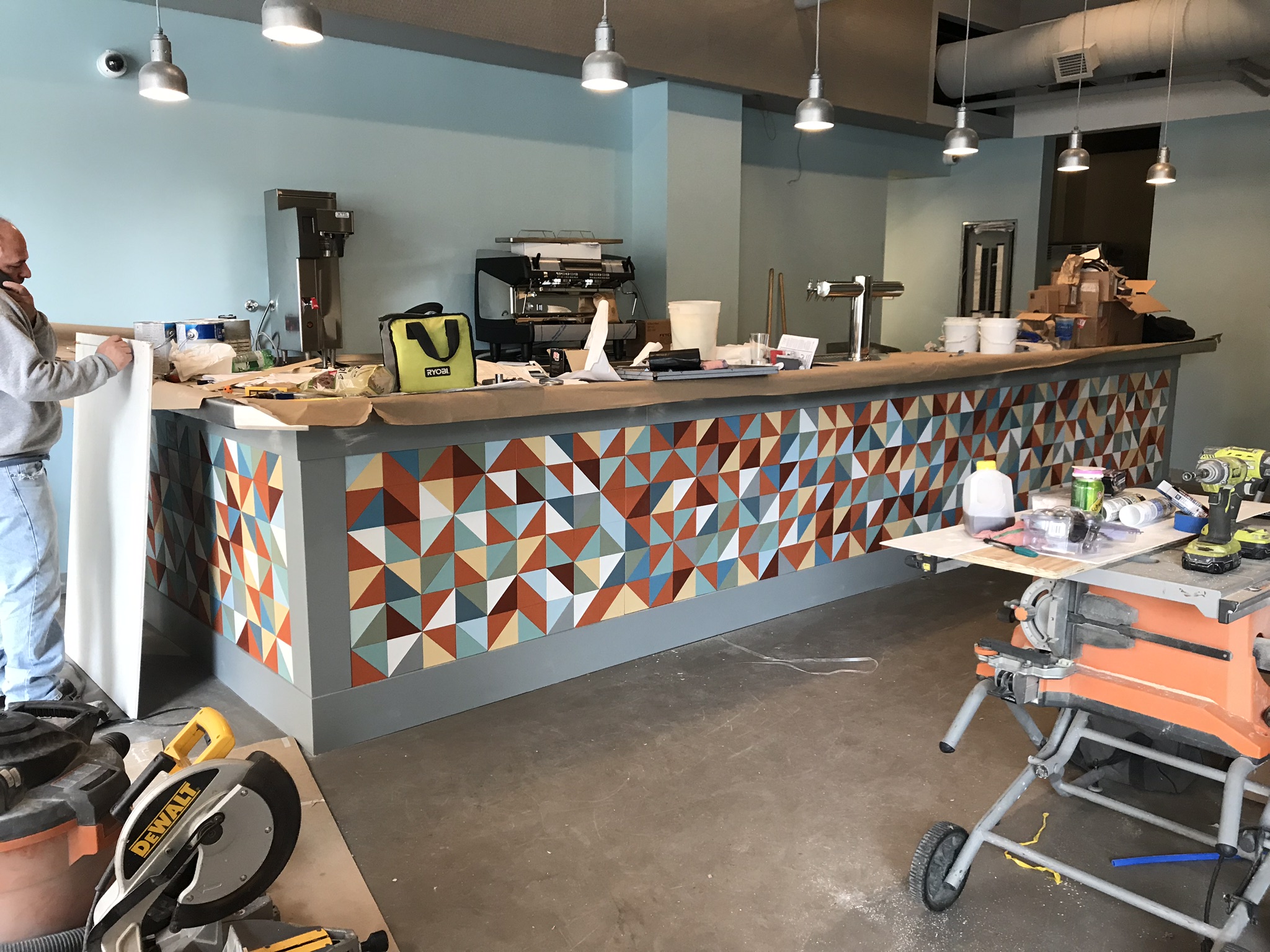 Trimmed and painted.