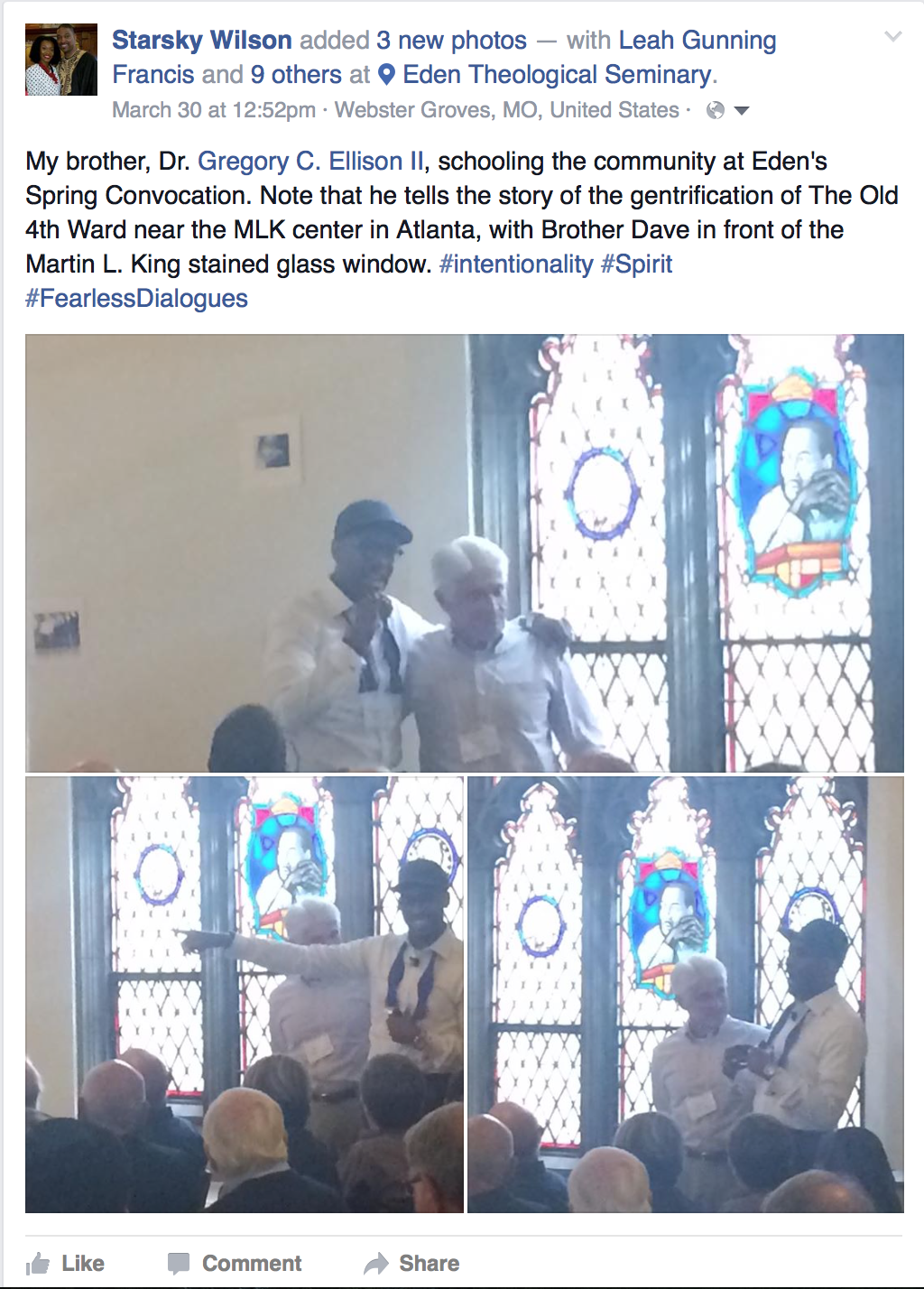 The Spirit Moving at Eden Convocation, March 2016
