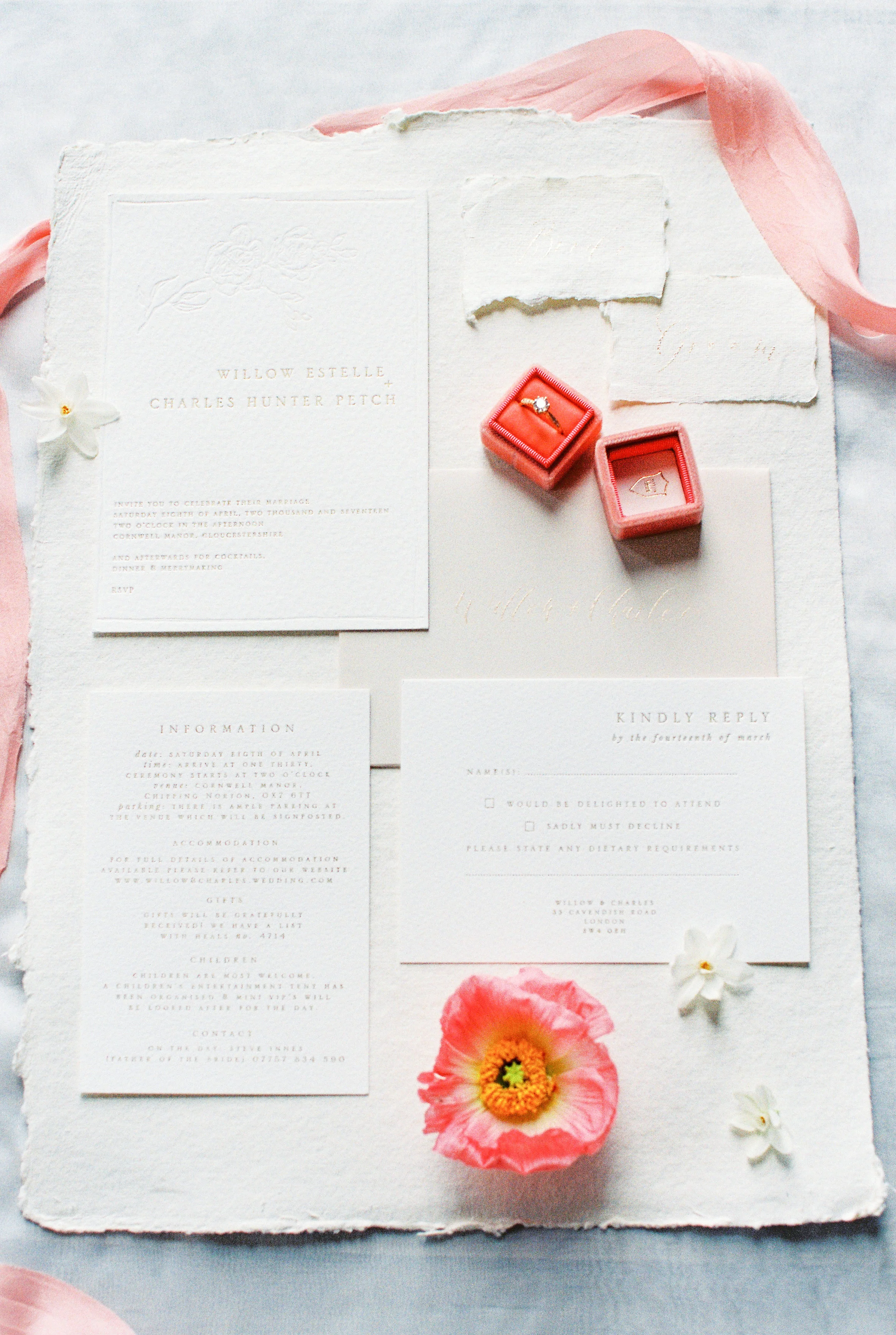 Stationery Gemma Milly | Bowtie and Belle Photography | Styled by Kate Cullen for the Fine Art Wedding Boutique