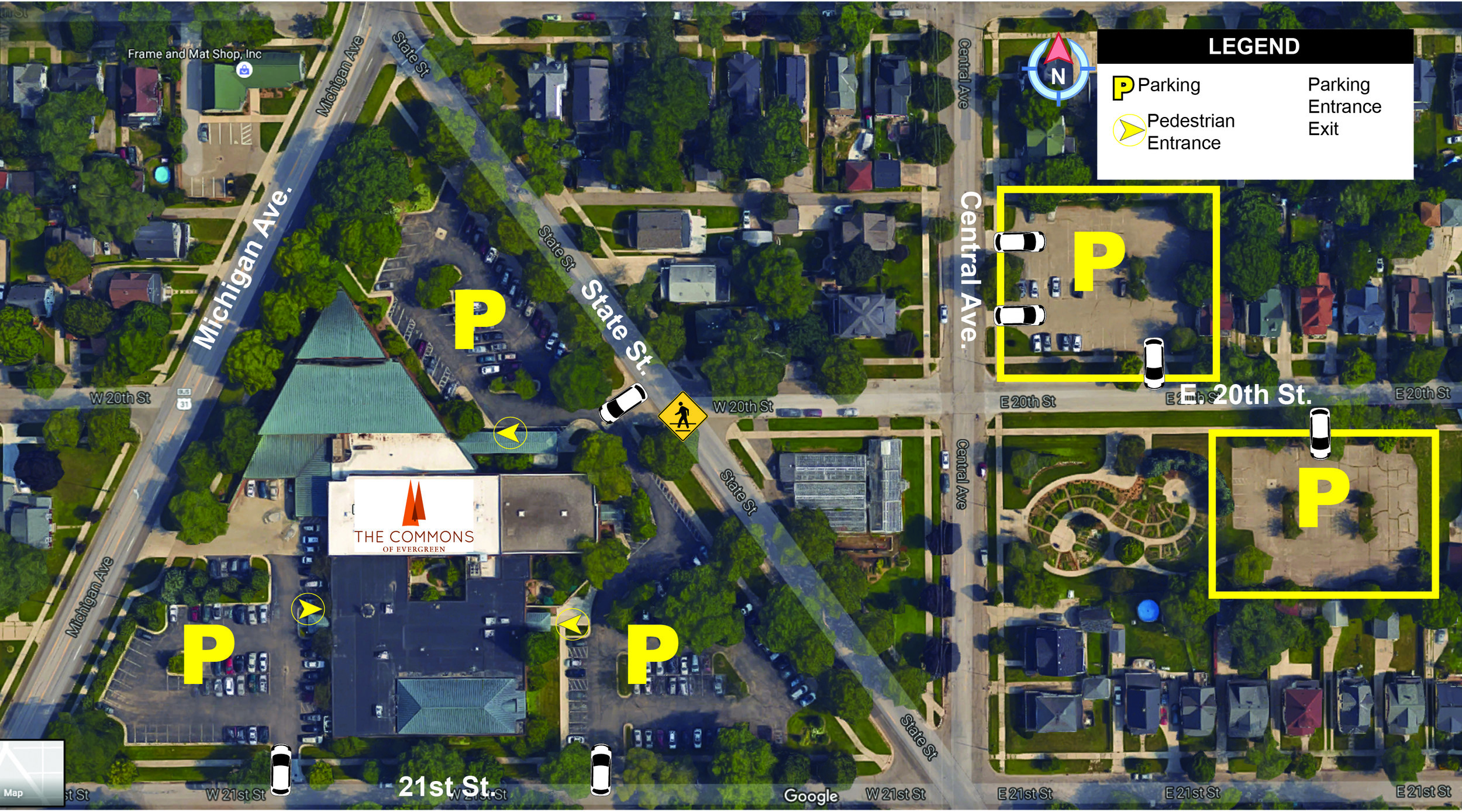 Additional parking available off of 20th & Central Ave. just one block from our Main Entrance A.