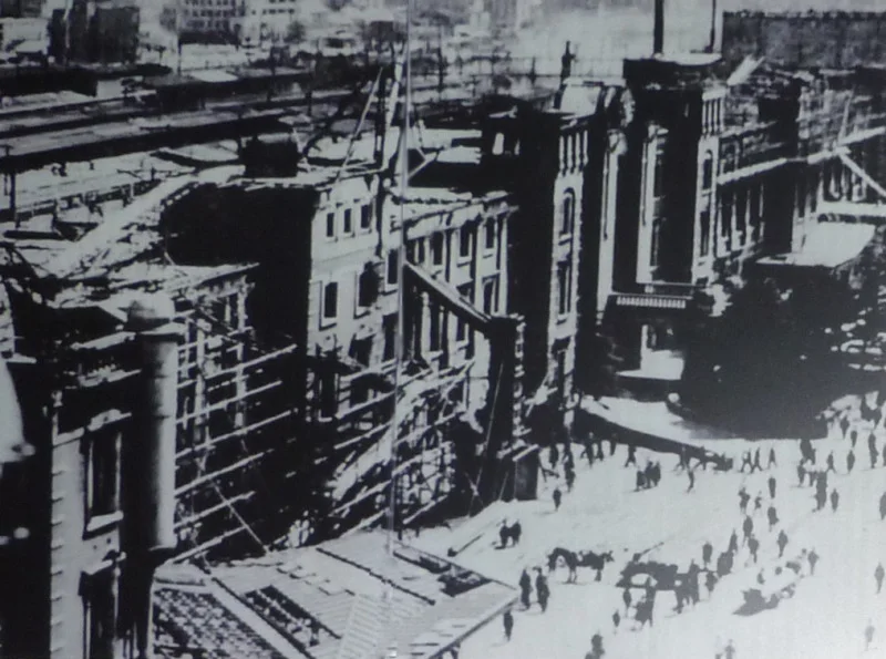 Tokyo Station after the firebombing.
