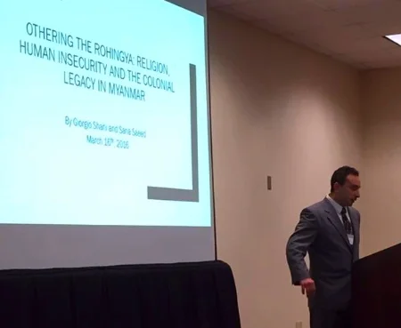 Professor Shani presenting in Atlanta.