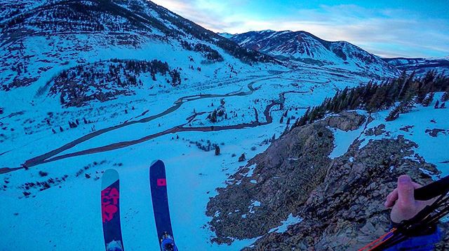 Such a beautiful flight at sunset last night. So calm and peaceful....a great evening to be flying in the mountains! #lucky #fly #flying #silverton #co #colorado #sanjuans #mountains #sunset #beautiful #gopro #photo #animas #river #faction #skis #bra