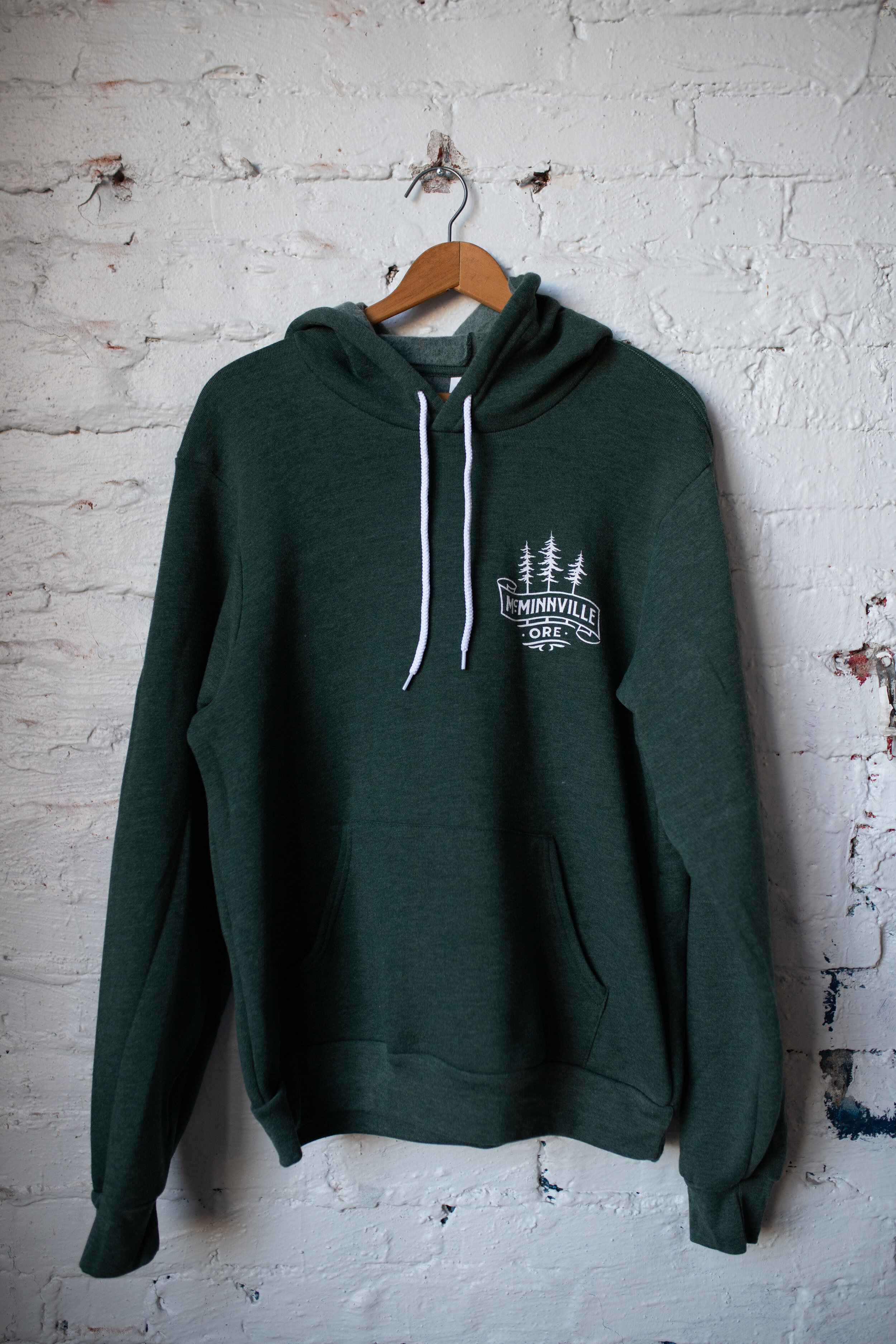 Pull Over Hoodie - Heather Green