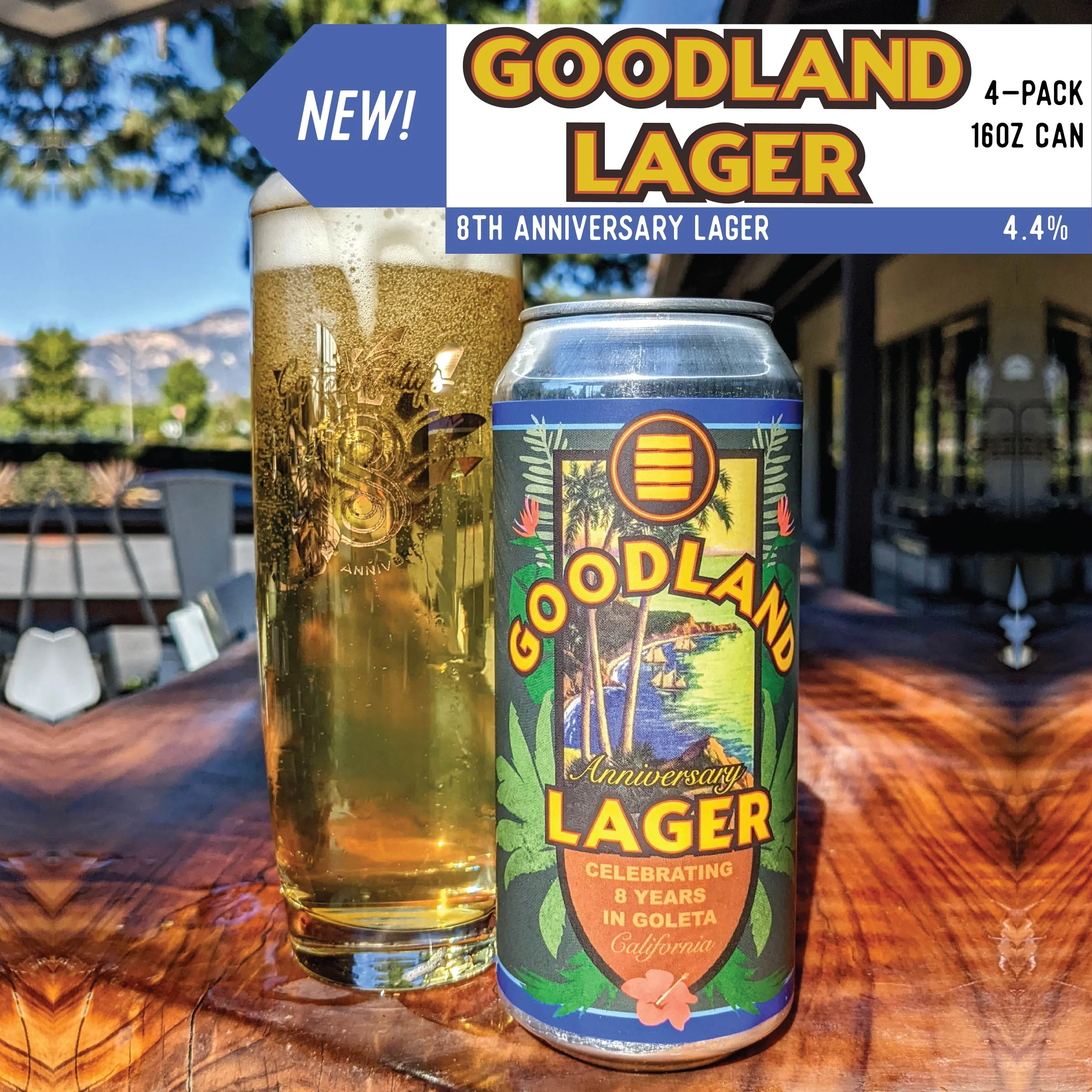 "Goodland Lager" (4.4%) Anniversary Lager in celebration of 8 years!