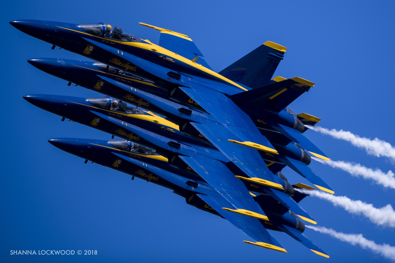  Apr 28, 2018; Blue Angels fly during the 2018 Myrtle Beach Air Show in Myrtle Beach, South Carolina. Mandatory Credit: Shanna Lockwood 