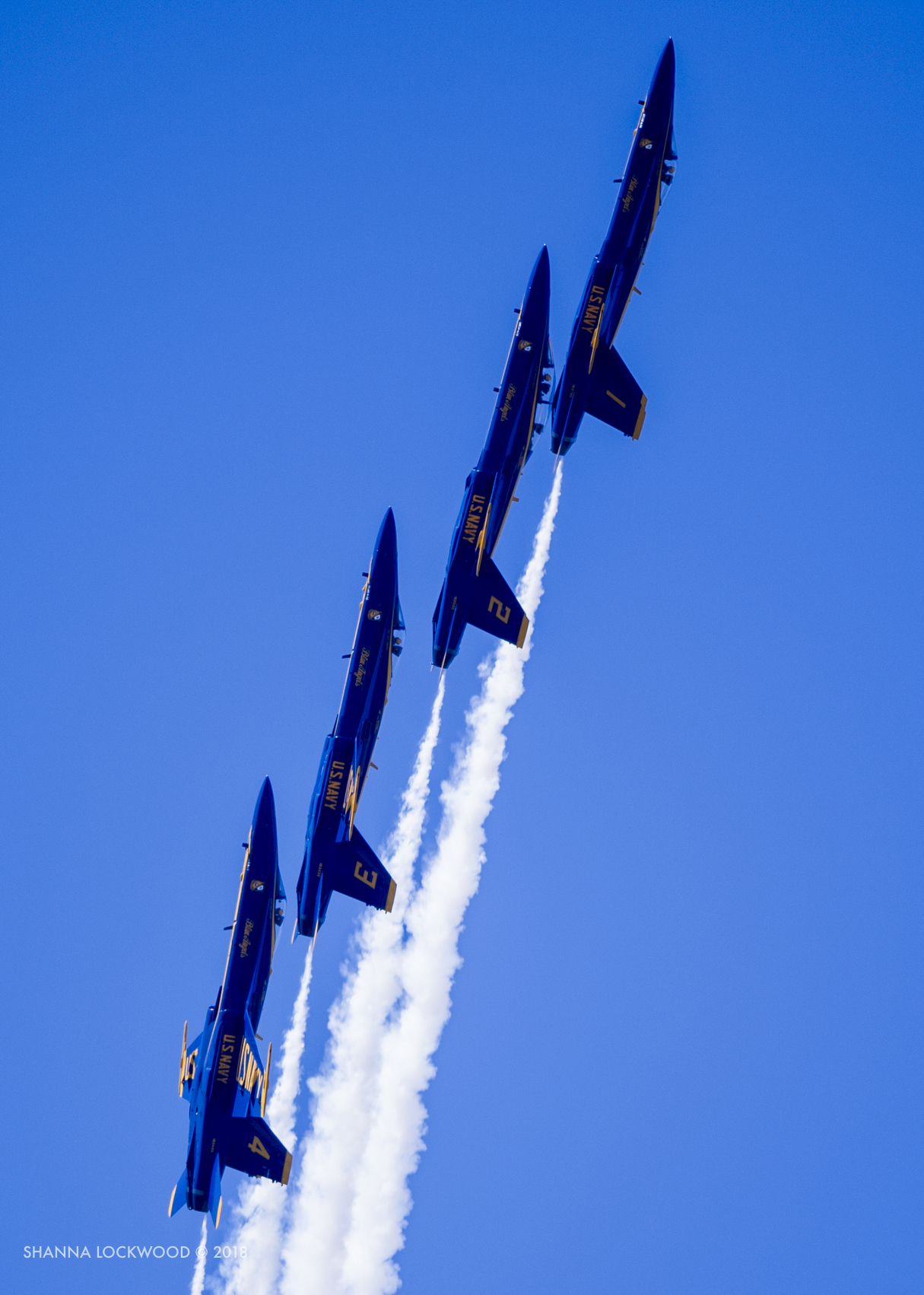  Apr 28, 2018; Blue Angels fly during the 2018 Myrtle Beach Air Show in Myrtle Beach, South Carolina. Mandatory Credit: Shanna Lockwood 