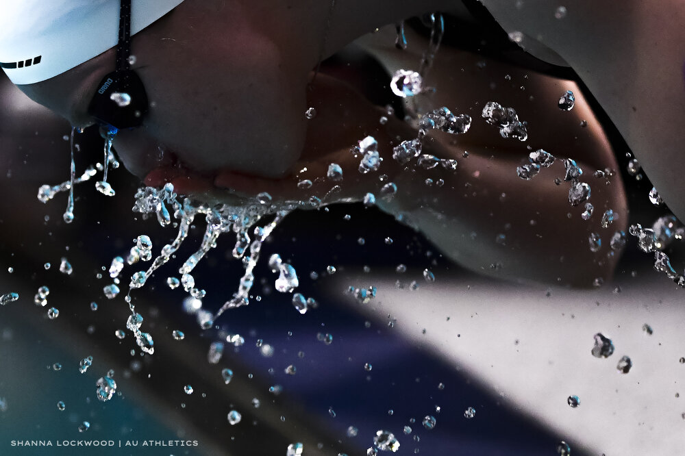  Feb 20, 2020; Auburn, AL, USA; Julie Meynen during the 2020 SEC Swimming and Diving Championships finals at James E. Martin Aquatics Center. Mandatory Credit: Shanna Lockwood/AU Athletics 