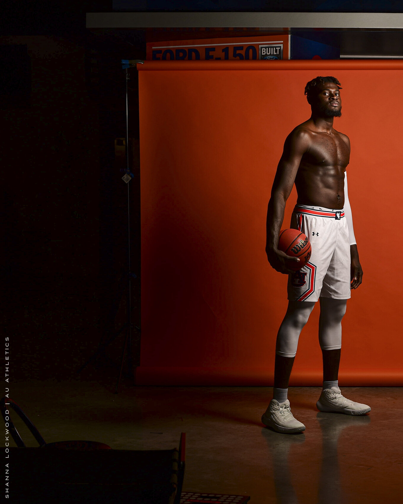  Oct 29, 2020; Auburn, AL, USA; Babatunde Akingbola poses during the 2020-21 men's basketball team asset photo day at Auburn Arena. Mandatory Credit: Shanna Lockwood/AU Athletics 