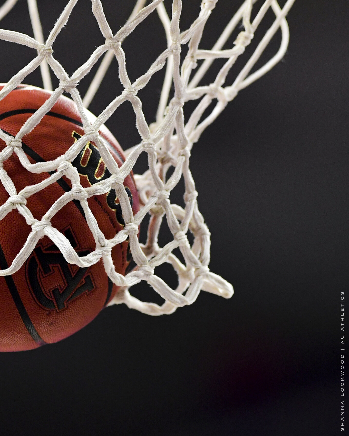  Dec 13, 2020; Auburn, AL, USA; View of a basketball in the net during the women’s basketball game against South Alabama at Auburn Arena. Mandatory Credit: Shanna Lockwood/AU Athletics 