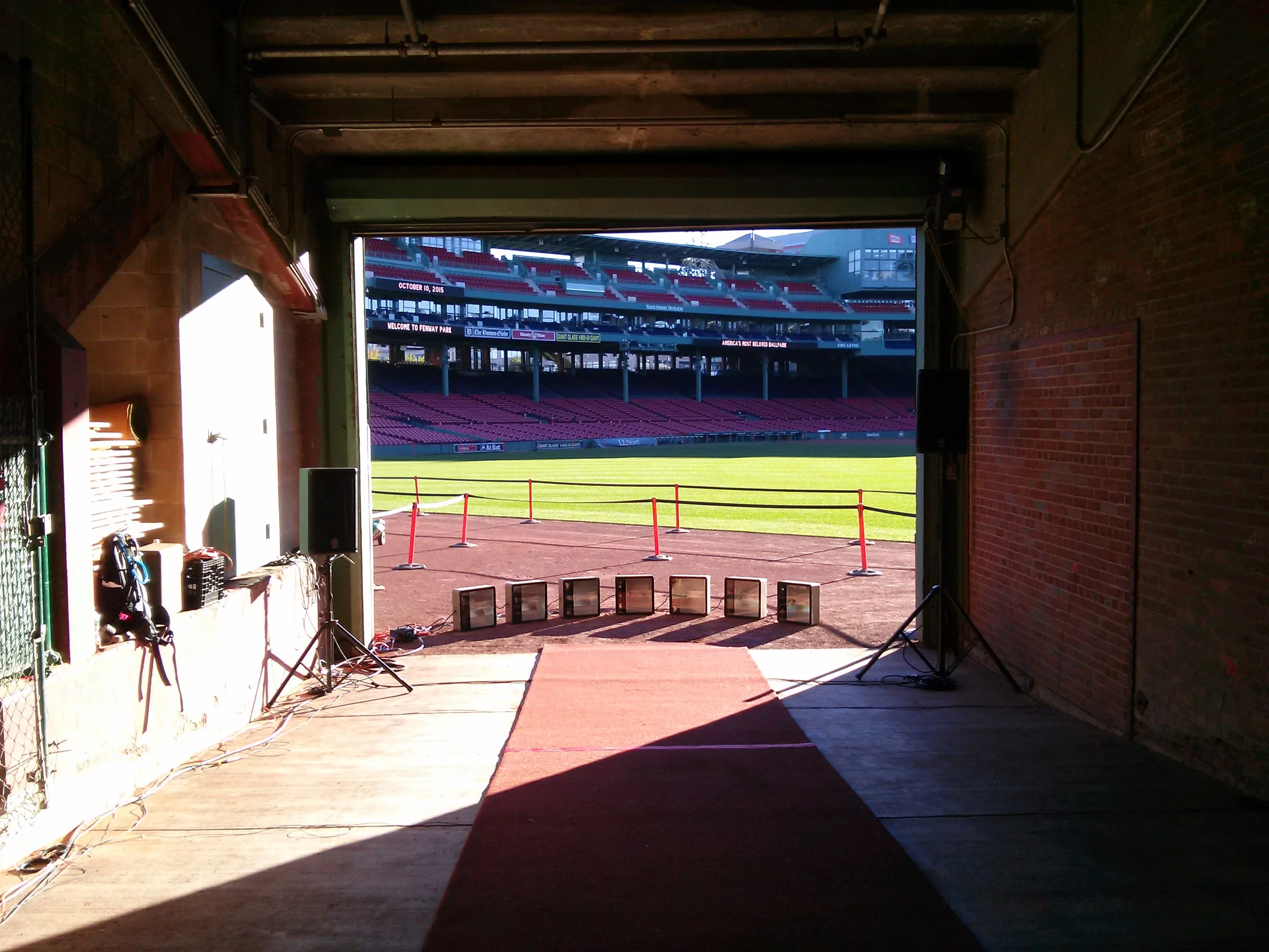 Install for Ovation in progress (at Fenway Park.)