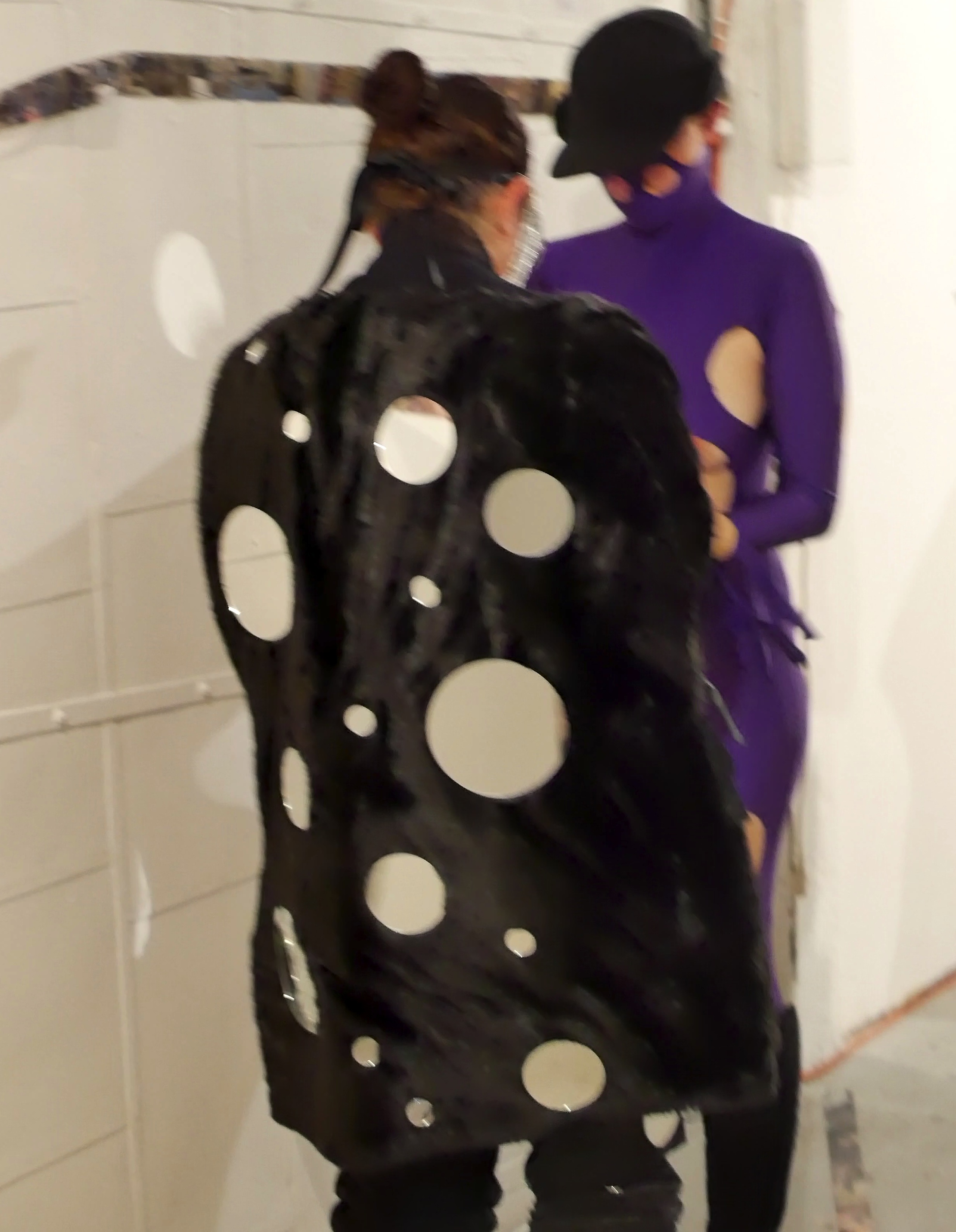 Detail of Mirror Man and Naked Man Play Rock Paper Scissors .