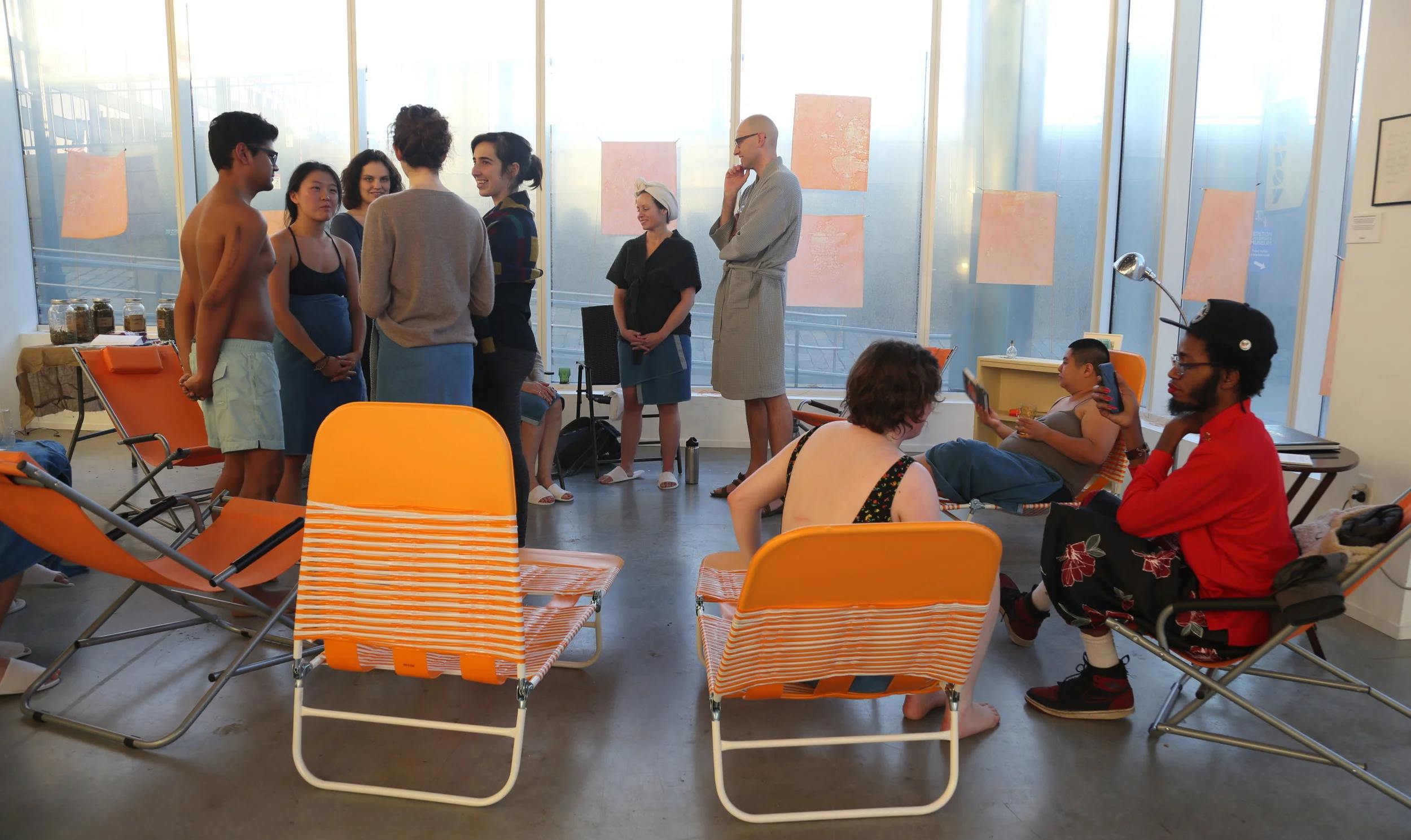 A community conversation at Sweat it Out (photo by Lani Asuncion .)