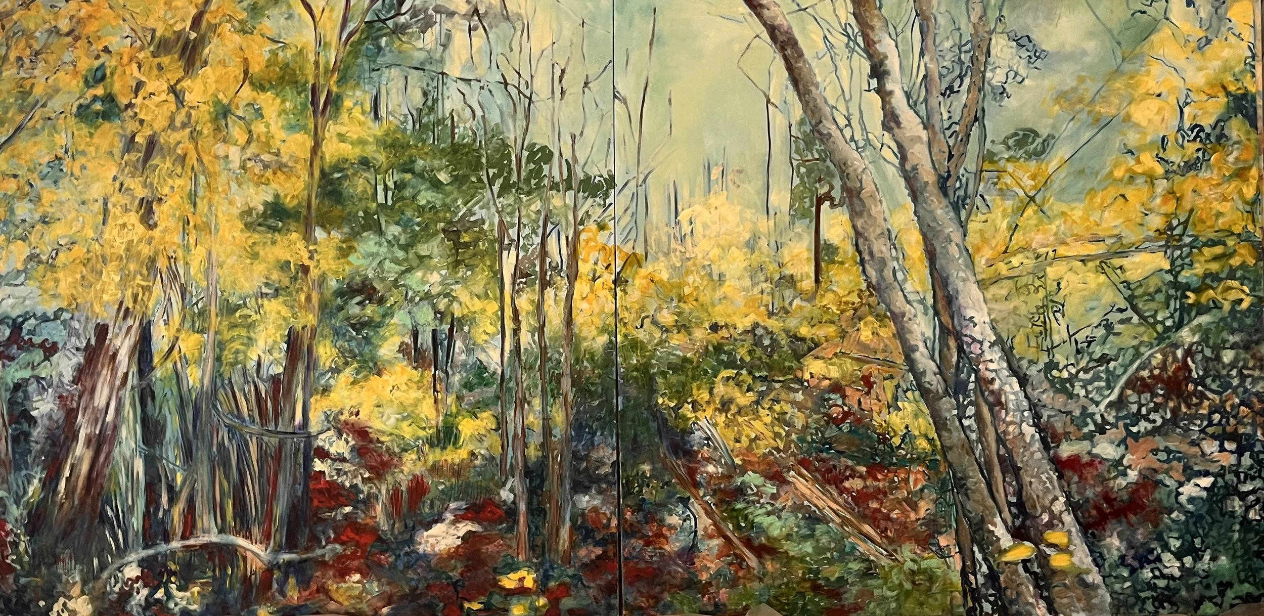 Michal Perry The Breath of Green 60x120%22 two panels.JPG