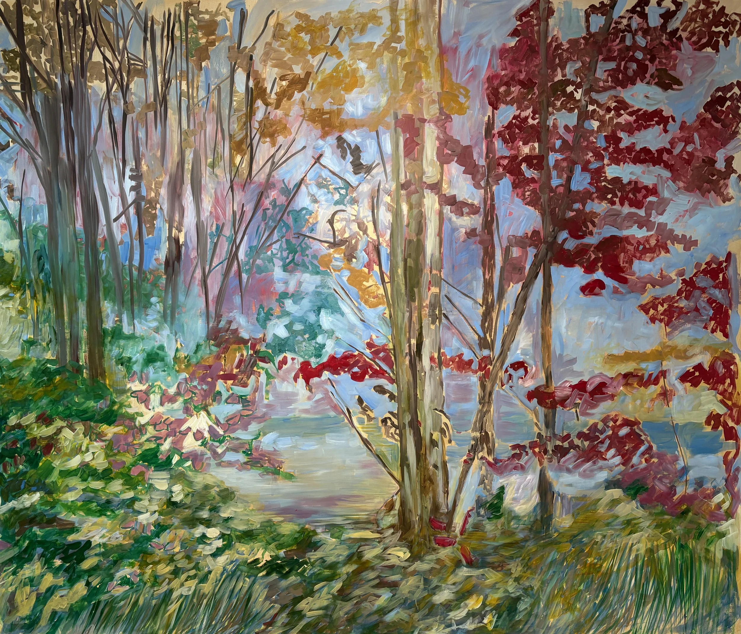 Michal Perry Like waking from a dream to a dream Oil on canvas 80x90%22.jpg