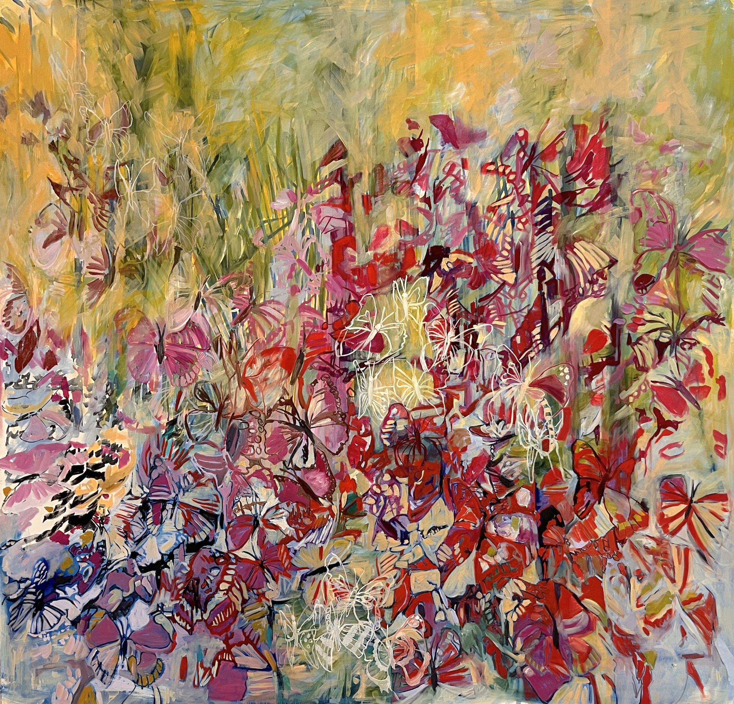 Michal Perry Dive into butterflies 80x90%22 .JPG