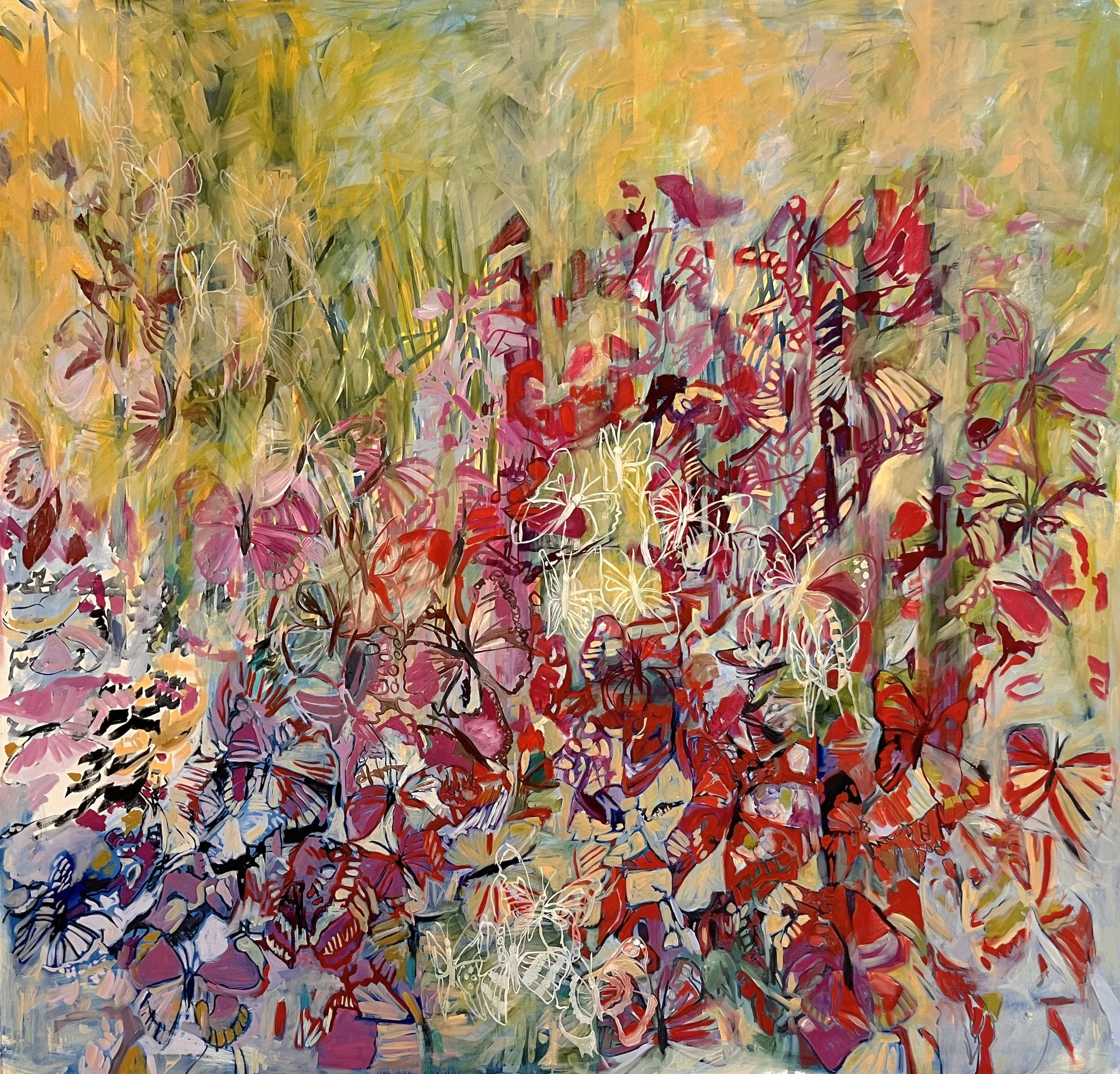 Michal Perry Dive into butterflies 80x90%22 .JPG