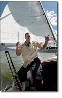 “They say, if you can sail on a lake, you can sail anywhere,” says Frazer referencing the oft unpredictable and erratic mountain winds./Photo by Jennaye Derge