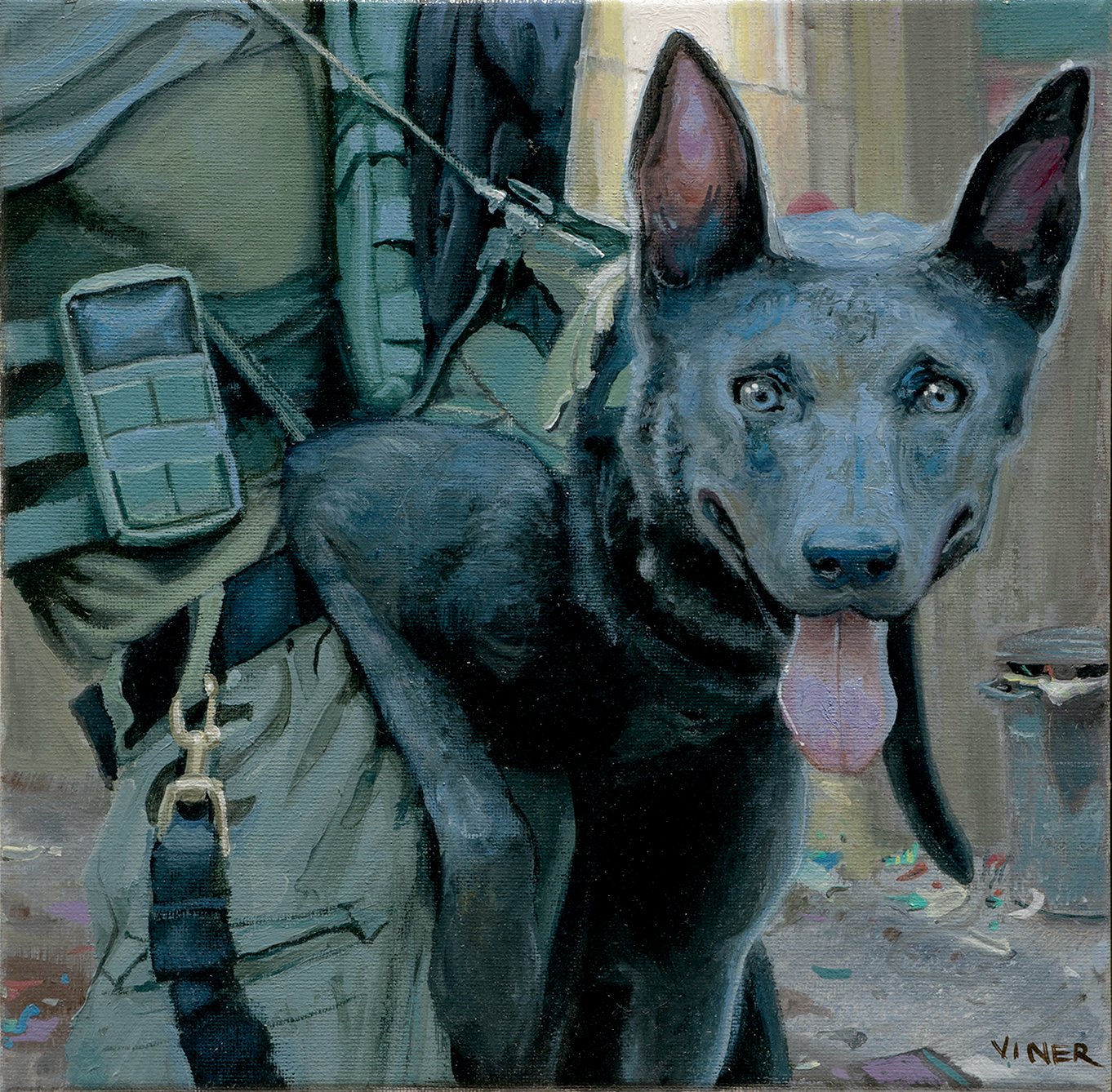 Israeli Soldier With Dog
