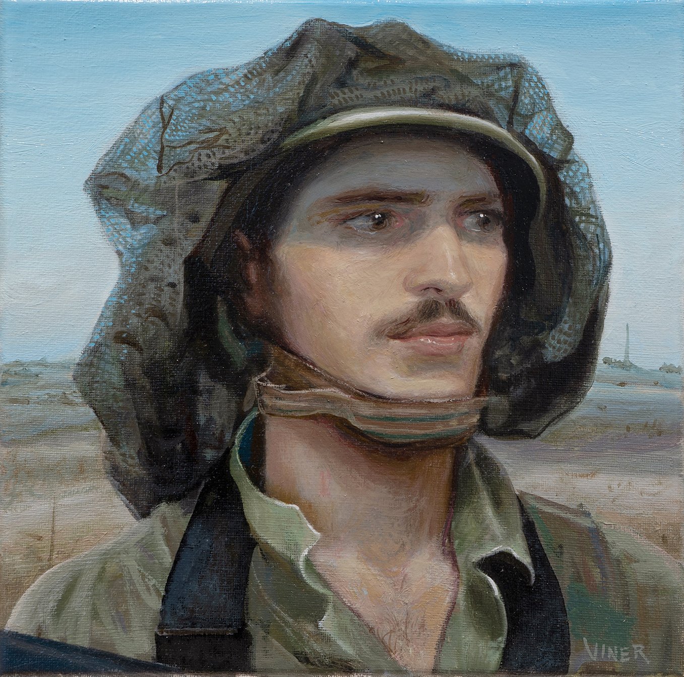 Israeli Soldier With Mustache