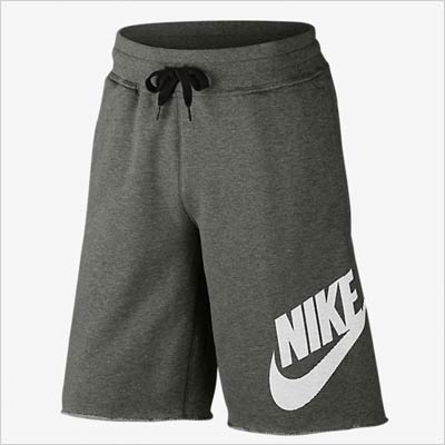 nike sweat shorts grey