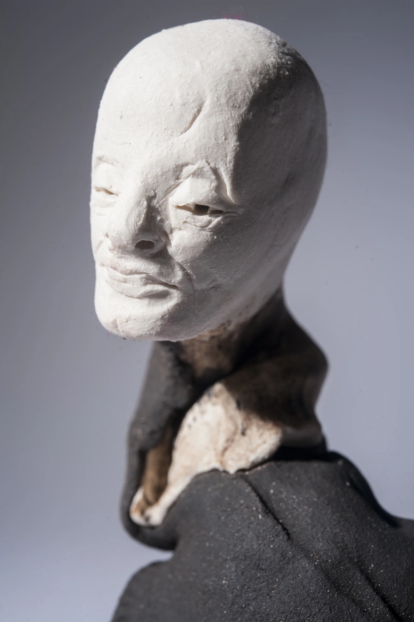 The Aul Doll \ porcelain and black clay \ 17cm x 7 cm \ Norwood Photography.
