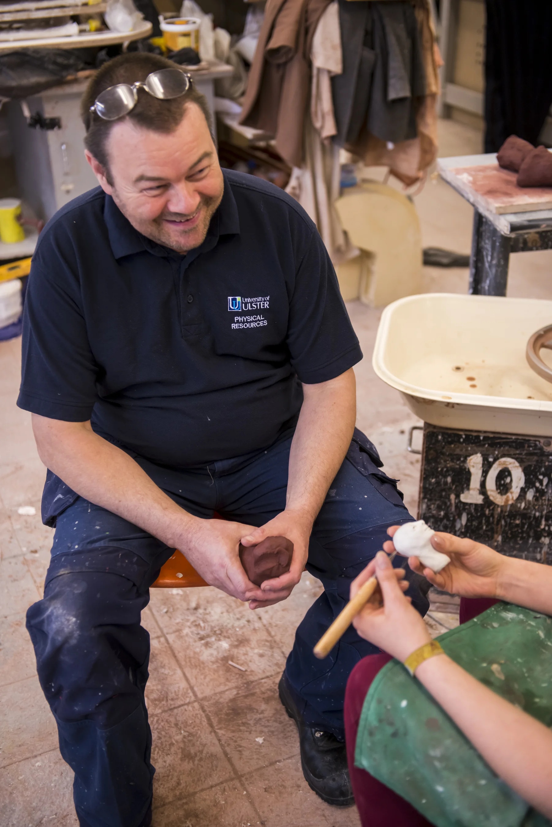 Gary and I, making a figure \ Norwood Photography.