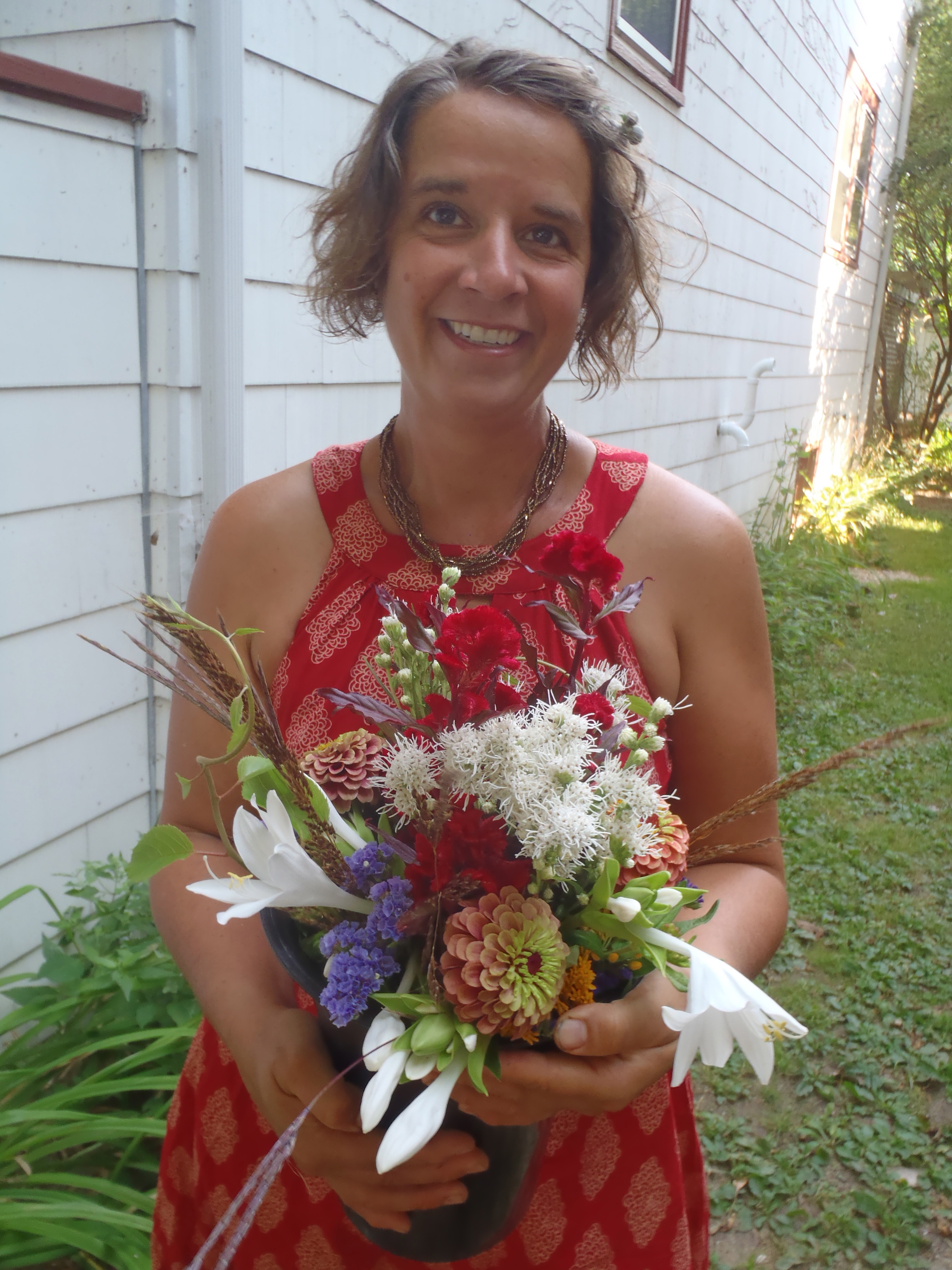 Farmer Erin w/Bridal Bouquet