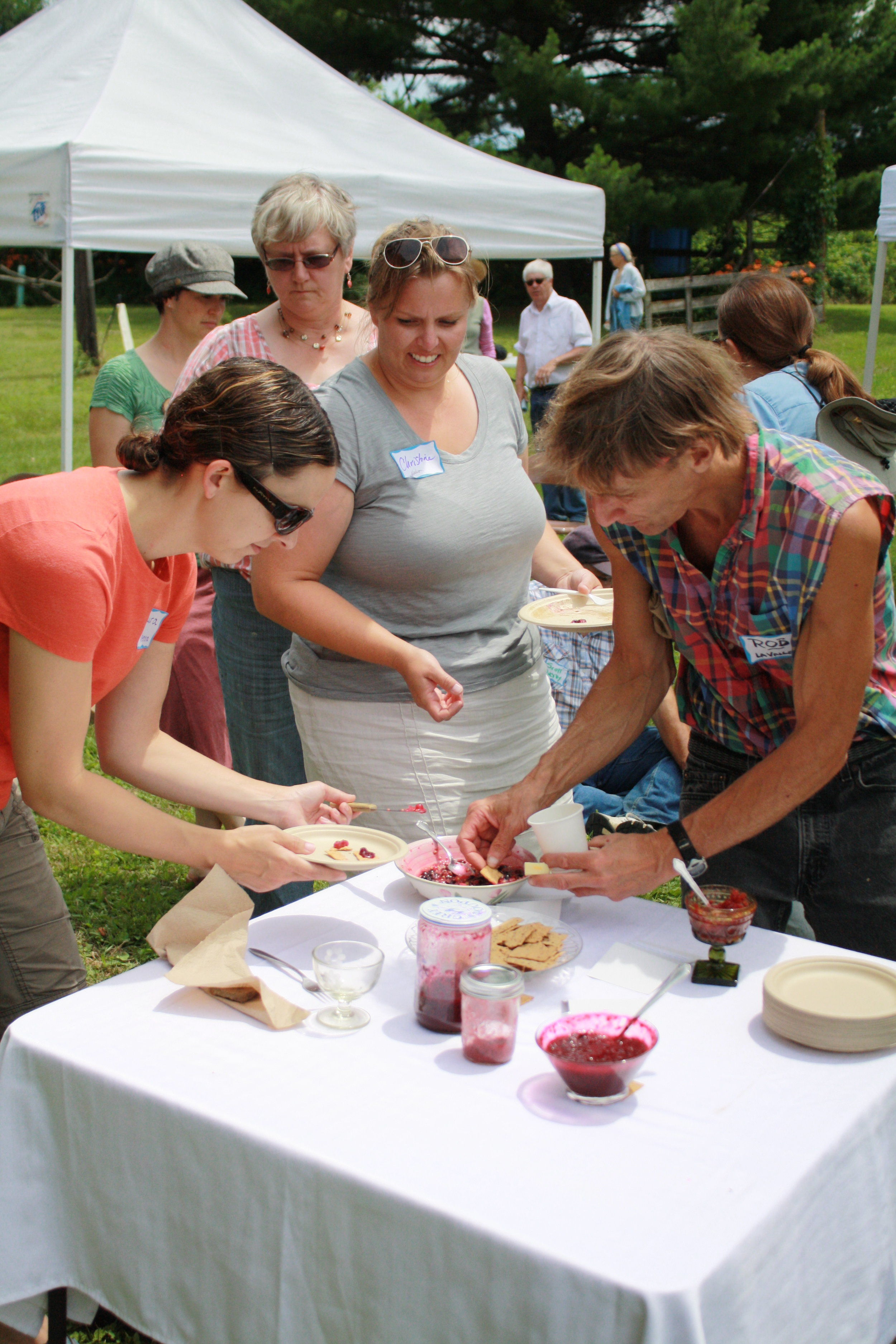 Sampling Marilyn's currant chutneys.jpg