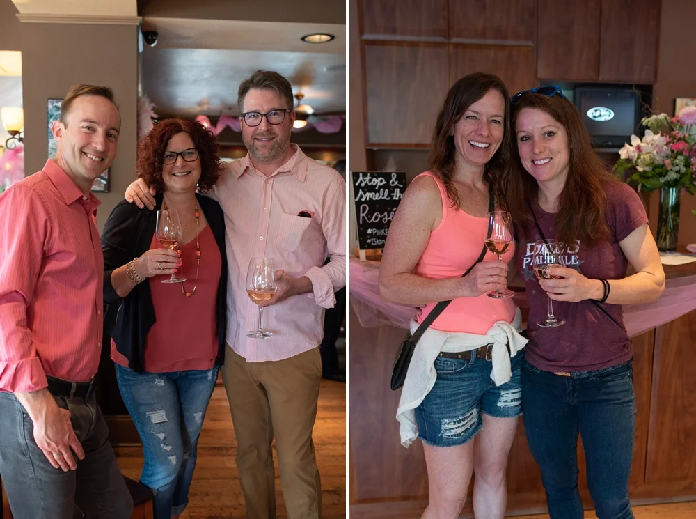 People enjoy the Pinked. event by Fortified Collaborations at Cafe Vino in Fort Collins, Colorado. Food, beverage, and event photography by Sonja Salzburg of Sonja K Photography.&nbsp;