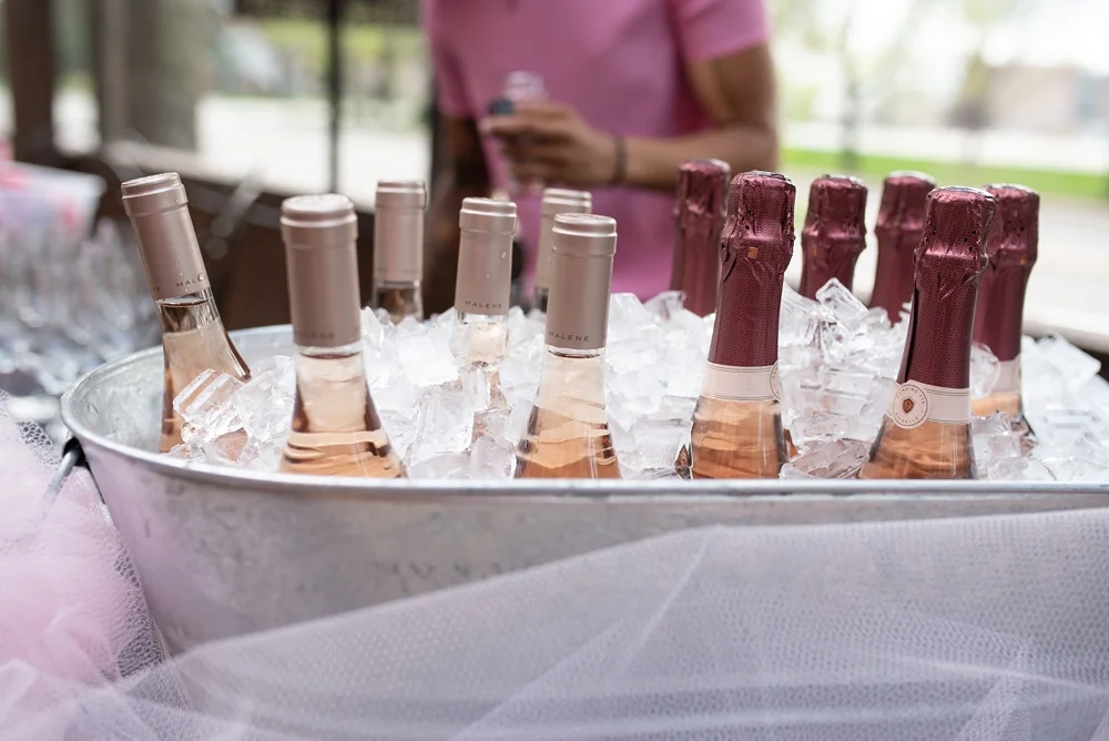 Rose wine on ice at the Fortified Collaborations Pinked. event at Cafe Vino in Fort Collins, Colorado.&nbsp; Event and food and beverage photography by Sonja Salzburg of Sonja K Photography.&nbsp;
