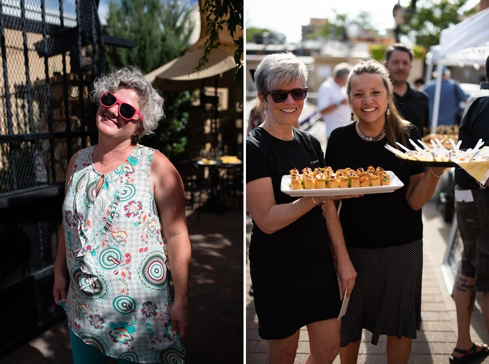 Cathy Jones and some of the serving staff at the Fortified Collaborations Second Sunday Supper in Fort Collins, Colorado. Event and Food and Beverage Photography by Sonja Salzburg of Sonja K Photography.&nbsp;