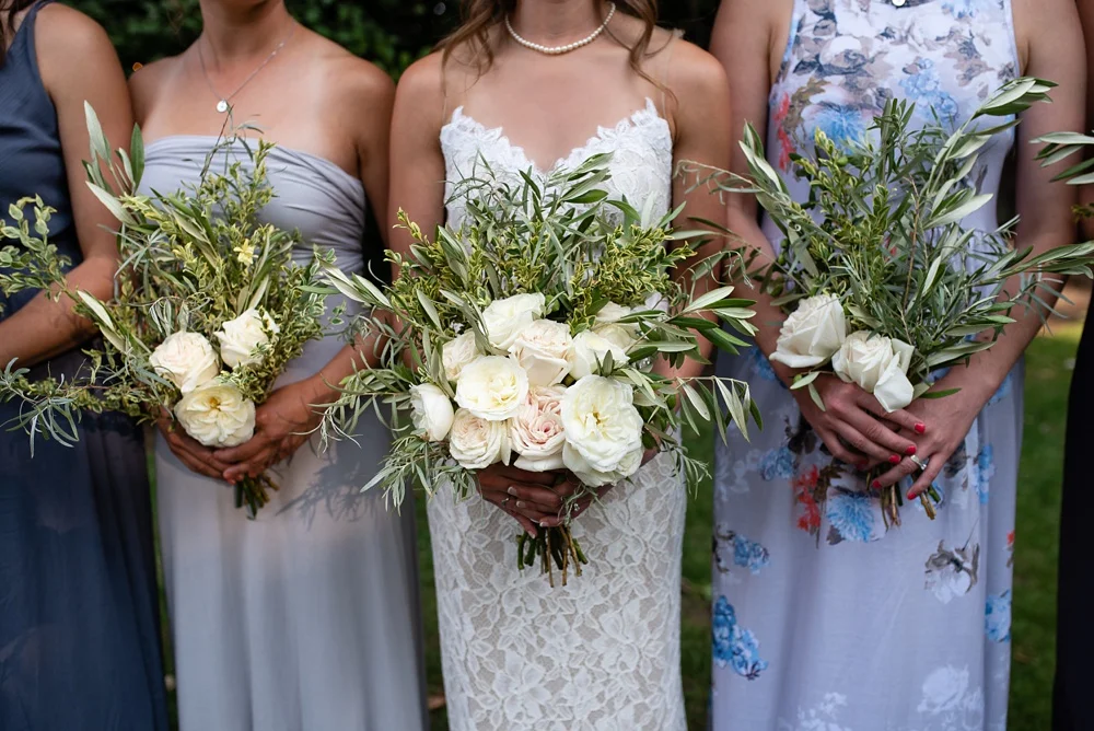 The florals from a wedding at the Tapestry House in Laporte, Colorado. Wedding photography by Sonja Salzburg of Sonja K Photography.