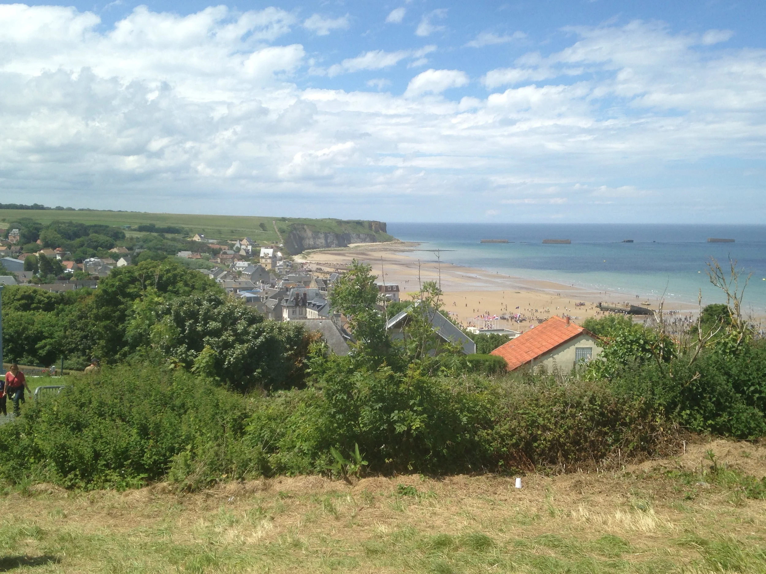 Beautiful ocean views from the hills of Arromanches 