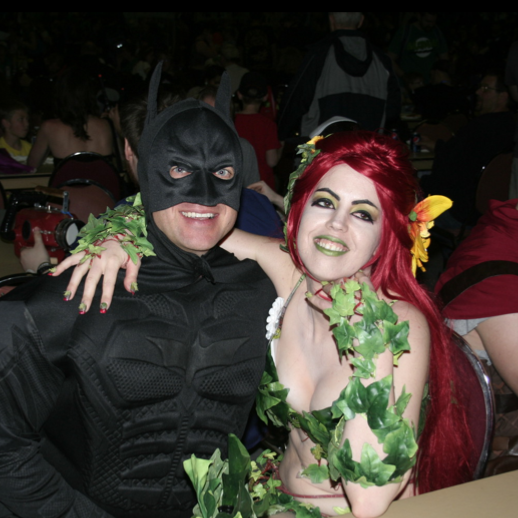 I asked this dashing Batman if he'd take his picture with me. My friends said that I absolutely needed to take a photo with batman, and I concurred.