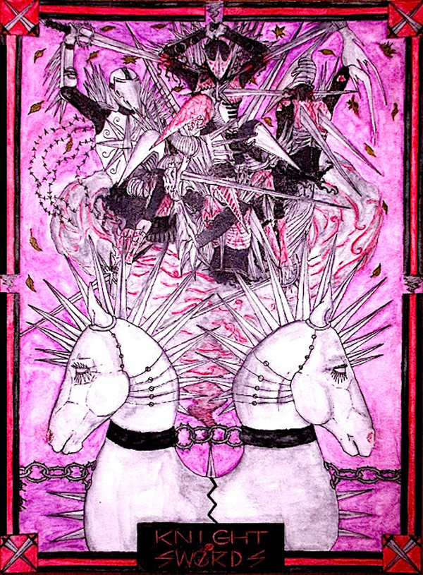 The Knight of Swords in vicious color
