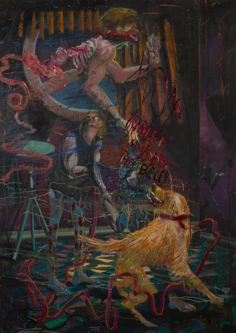 How Dinner Missed the Belly - Nicholas Capaldi - 2013 - oil on canvas