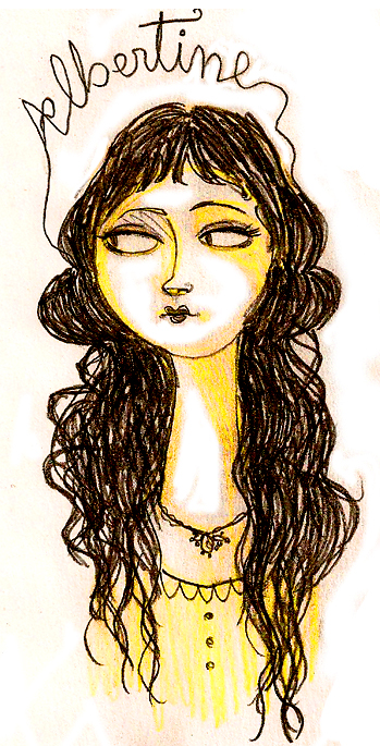 Albertine Simonet as illustrated by DeviantArt user quiteproustian