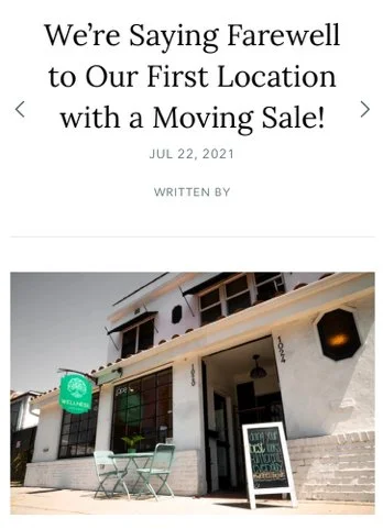 We're Saying Farewell to Our First Location with a Moving Sale!