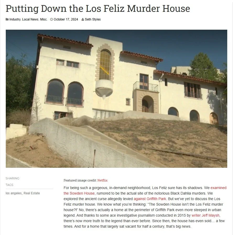 Putting Down the Los Feliz Murder House