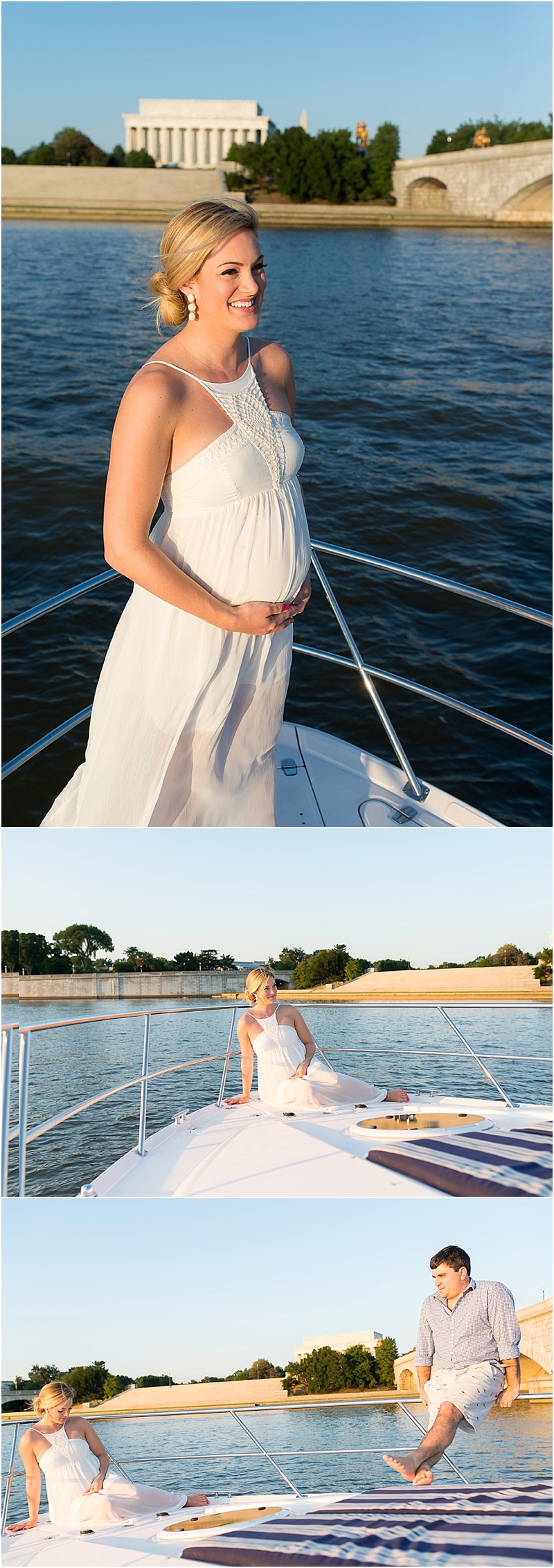 Northern VA maternity photographer Potomac Boat Session