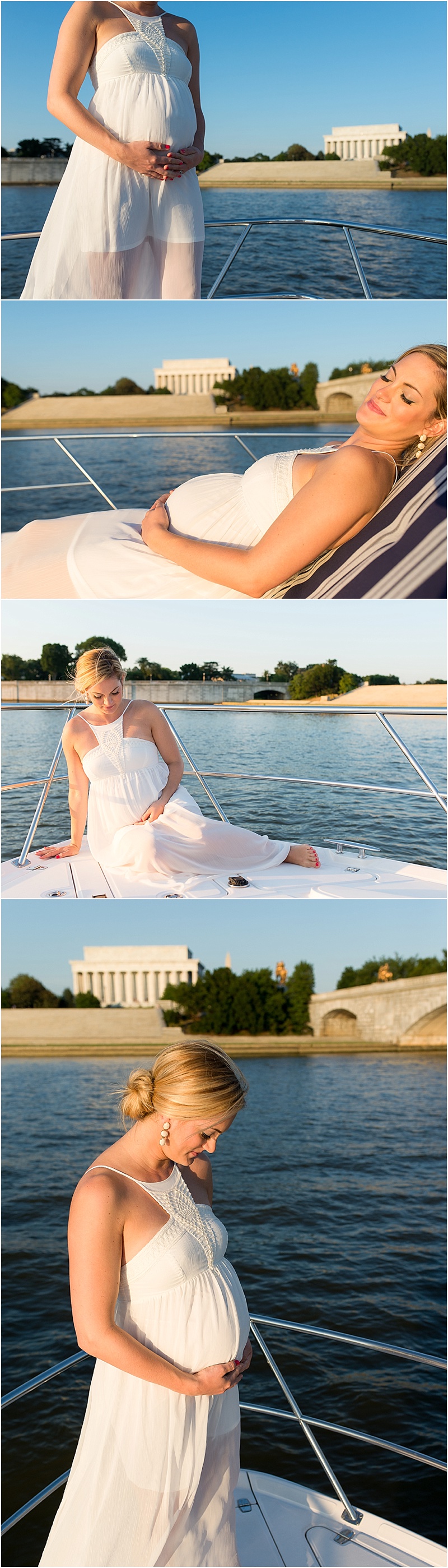 Northern VA maternity photographer Potomac Boat Session